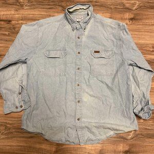 Carhartt Vintage XL  Men’s Rugged Washed Denim Cotton Button Down Shirt